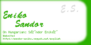 eniko sandor business card